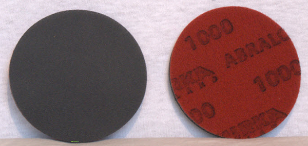 Two inch Abralon polishing discs with a hook and loop back