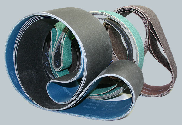 Sanding belts in a variety of widths