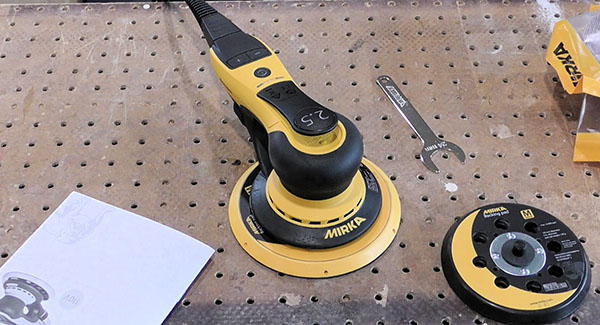 Mirka Deros 6 inch sander with pad and wrench